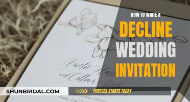 Declining Wedding Invites: Crafting a Gracious Refusal