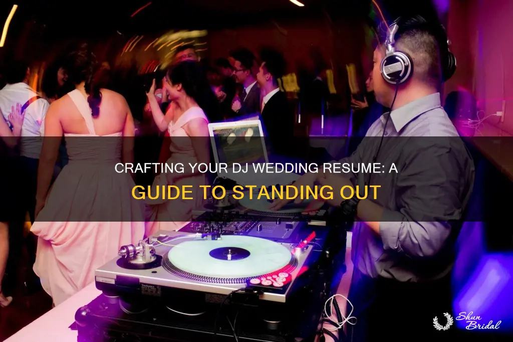 how to write a dj wedding resume