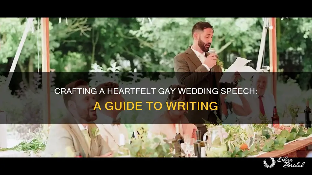 how to write a gay wedding speech