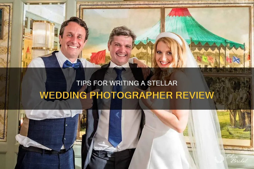 how to write a good review for wedding photographer