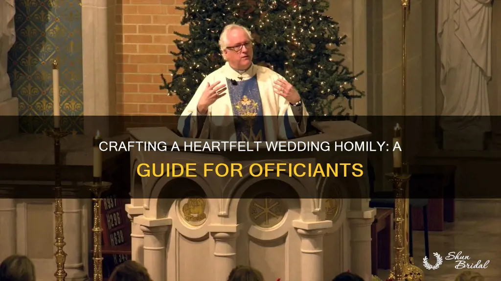 how to write a homily for a wedding