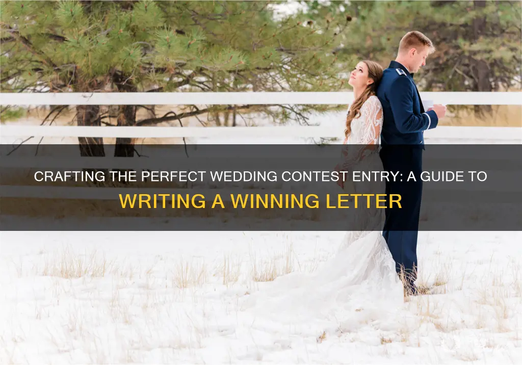 how to write a letter for a wedding contest