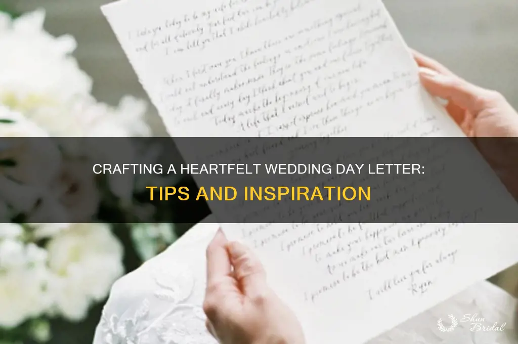 how to write a letter on your wedding day
