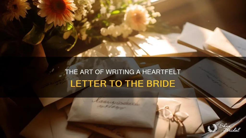 how to write a letter to bride before wedding