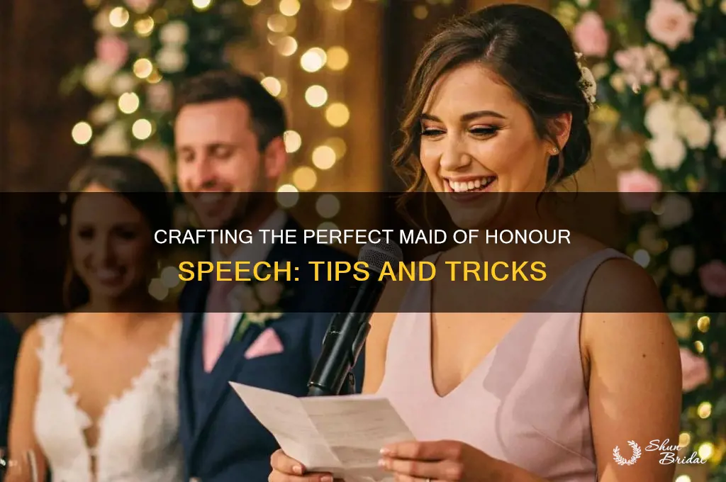 how to write a maid of honour speech