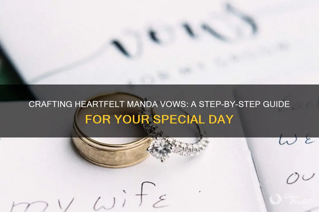 how to write a manda vow