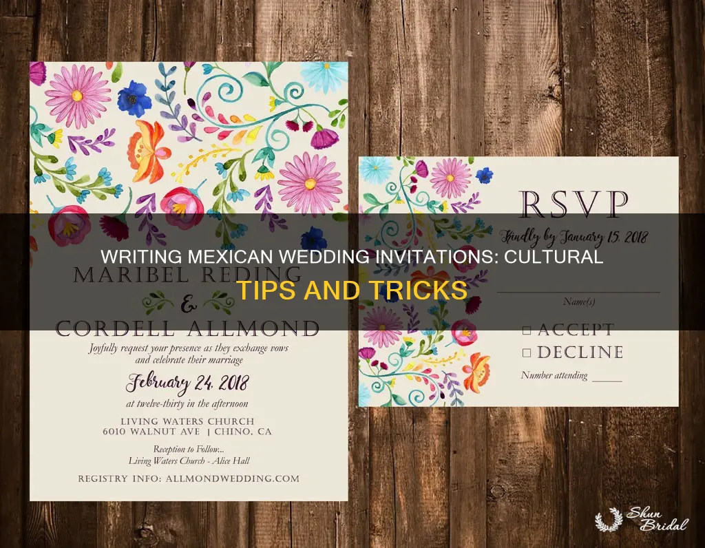 how to write a mexican wedding invitation