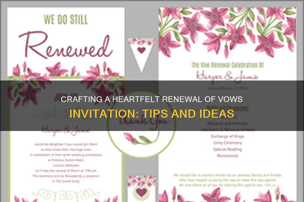 how to write a renewal of vows invitation