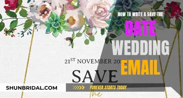 Save the Date" Etiquette: Crafting the Perfect Wedding Emai