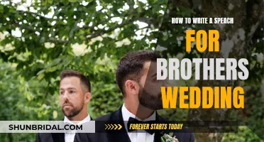 Crafting a Heartfelt Wedding Speech for Your Brother