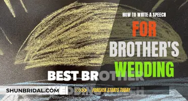 Crafting a Brotherly Bond: Writing a Speech for Your Brother's Wedding