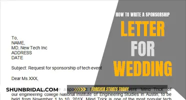 Sponsorship Letters for Weddings: A Guide to Writing and Formatting