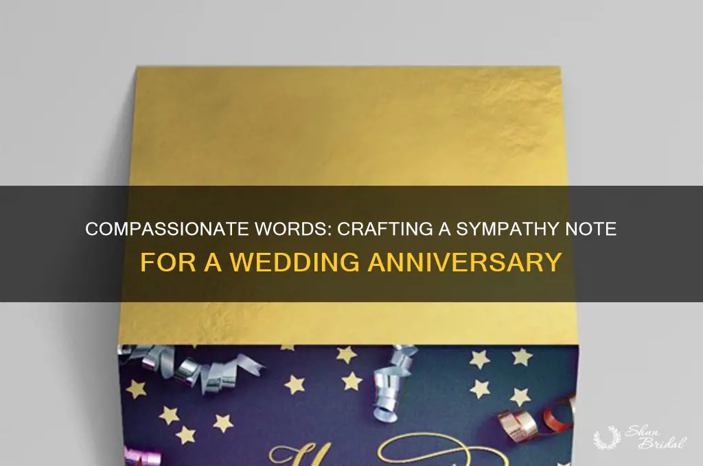 how to write a sypathy note on a wedding anniversary
