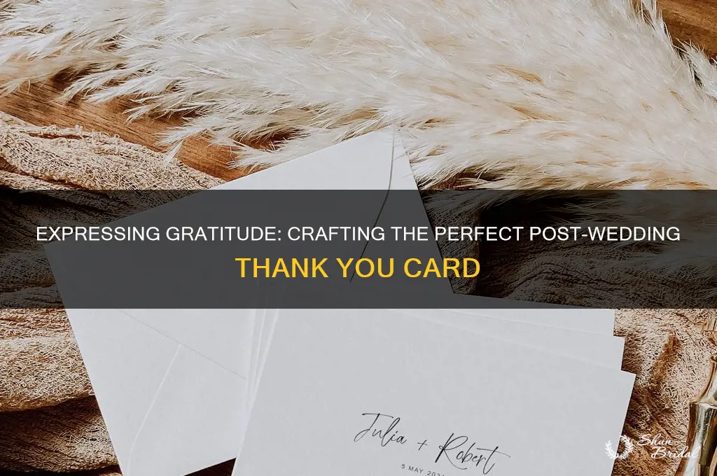 how to write a thabk you card after a wedding