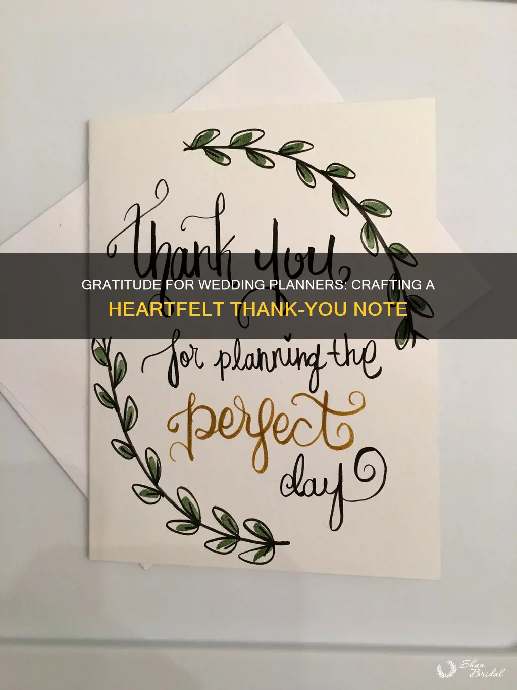 how to write a thank you note to wedding planner