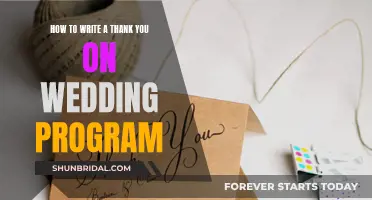 Expressing Gratitude: Crafting a Heartfelt Wedding Program Thank You