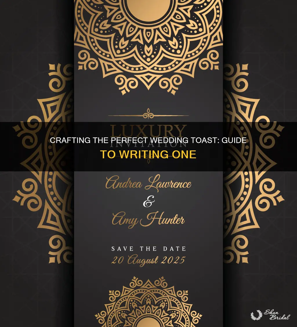 how to write a toast on a wedding invitation card