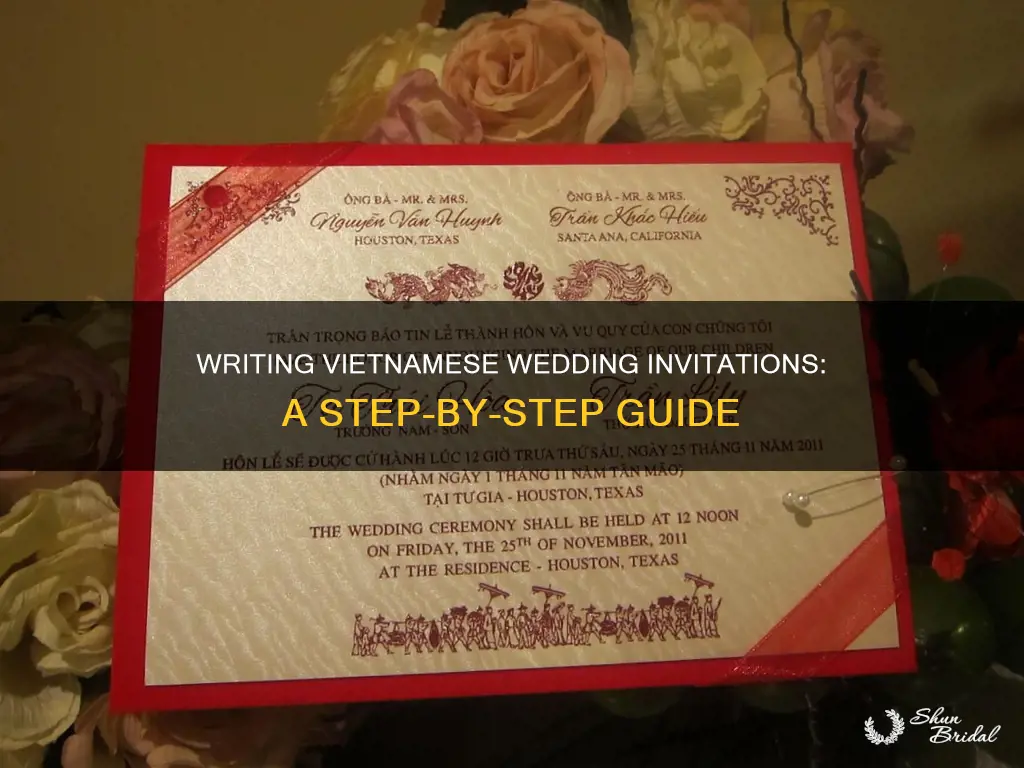 how to write a vietnamese wedding invitation