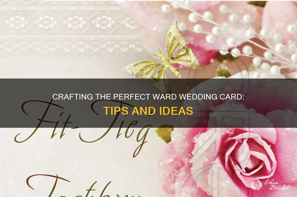 how to write a ward wedding card