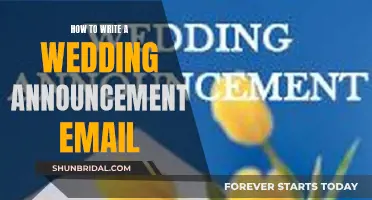 Announcing Your Big Day: Crafting a Heartwarming Wedding Announcement Email