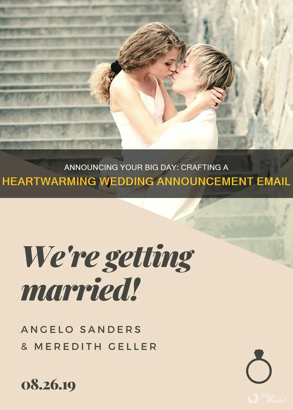 how to write a wedding announcement email