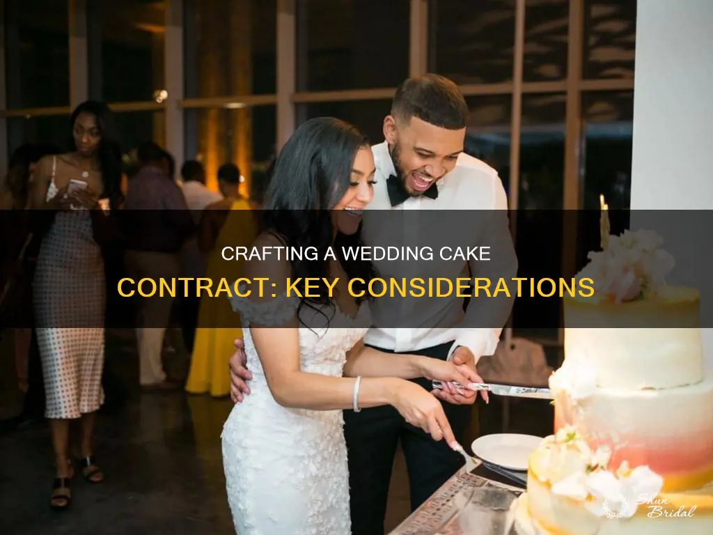 how to write a wedding cake contract