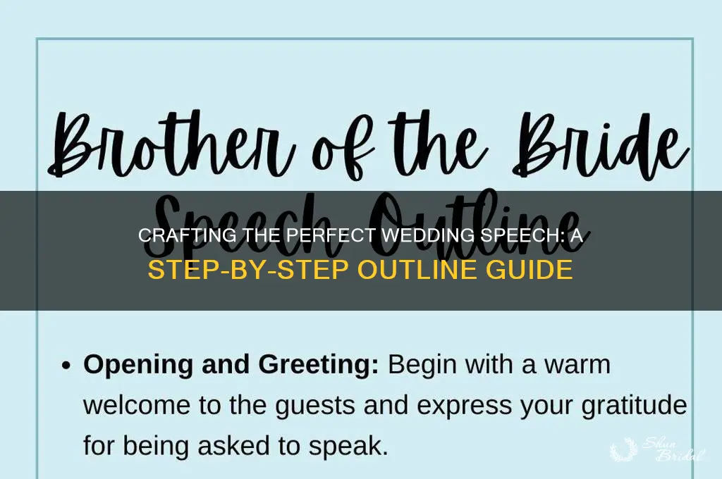 how to write a wedding ceremonial speech outline