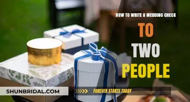 Writing a Wedding Check: Jointly Celebrating the Happy Couple