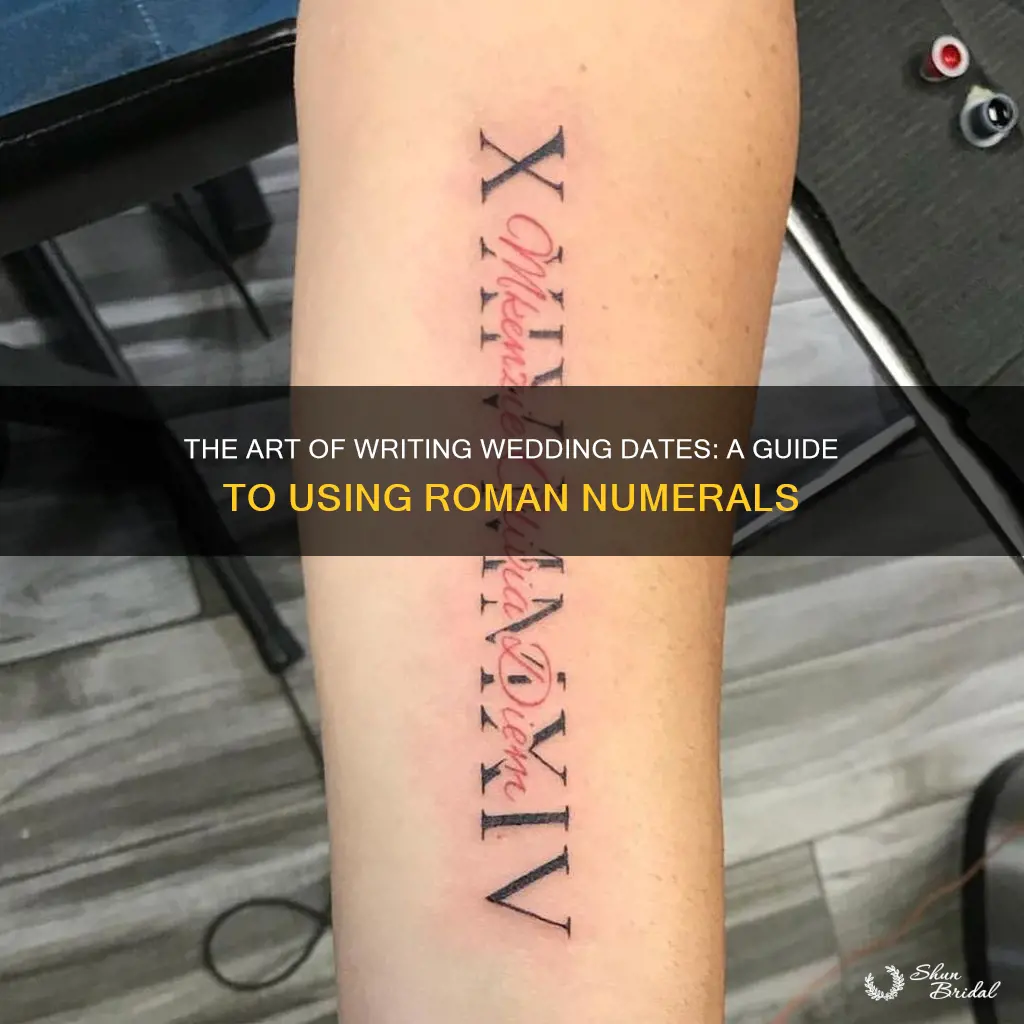 how to write a wedding date in roman numerals