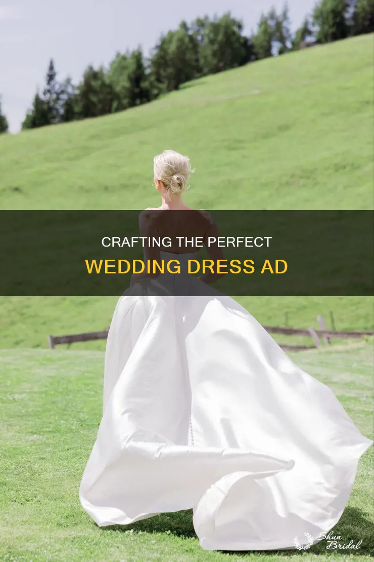 how to write a wedding dress ad