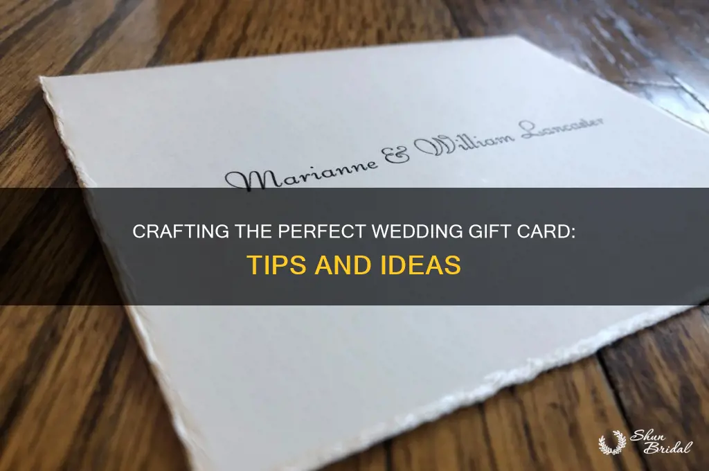 how to write a wedding gift card