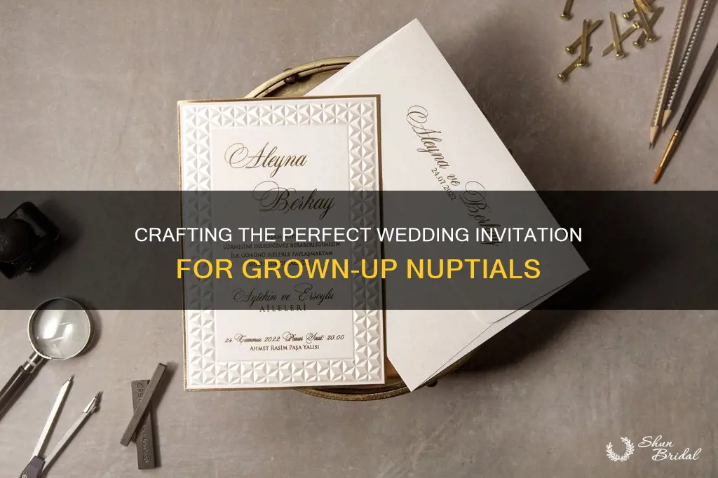 how to write a wedding invitation as adults