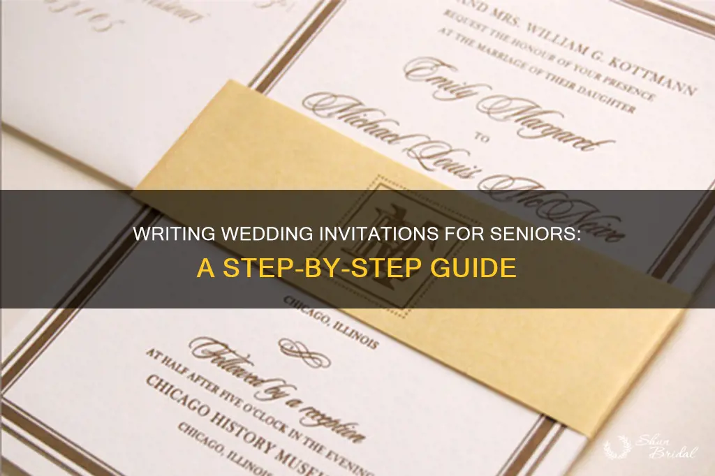 how to write a wedding invitation for seniors