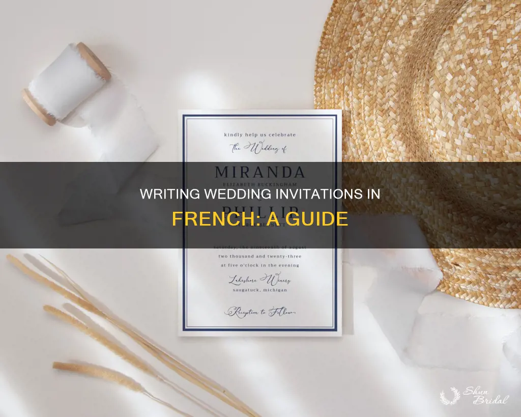 how to write a wedding invitation french