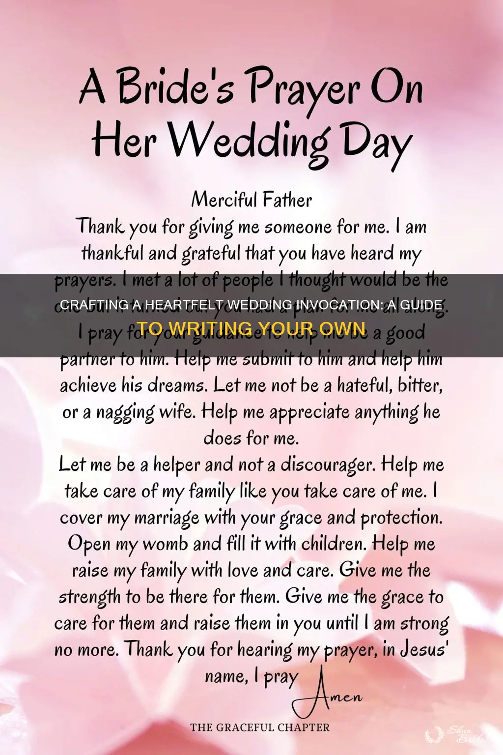 how to write a wedding invocation