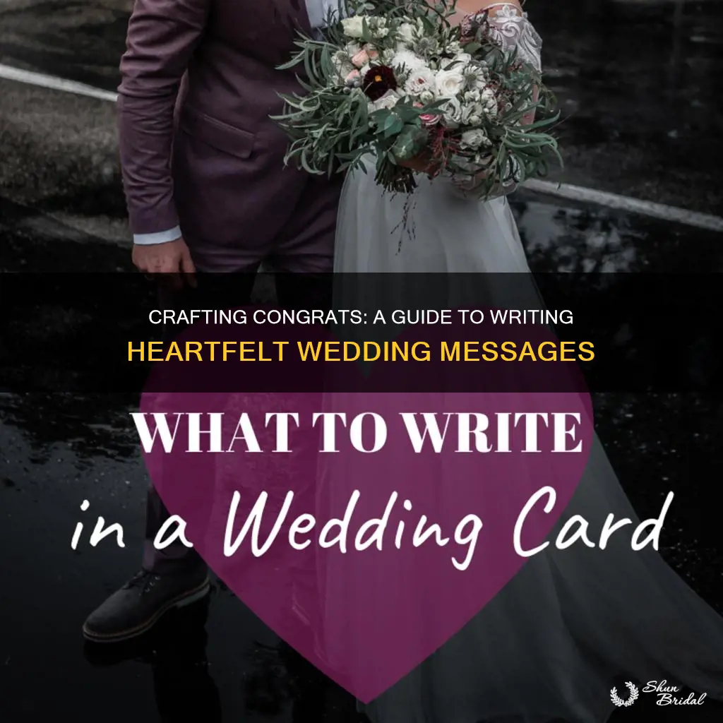 how to write a wedding message