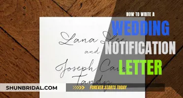 Crafting the Perfect Wedding Notification Letter: A Guide to Getting the Word Out