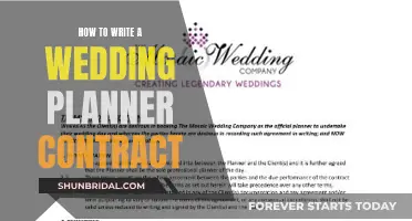 Writing a Wedding Planner Contract: A Step-by-Step Guide