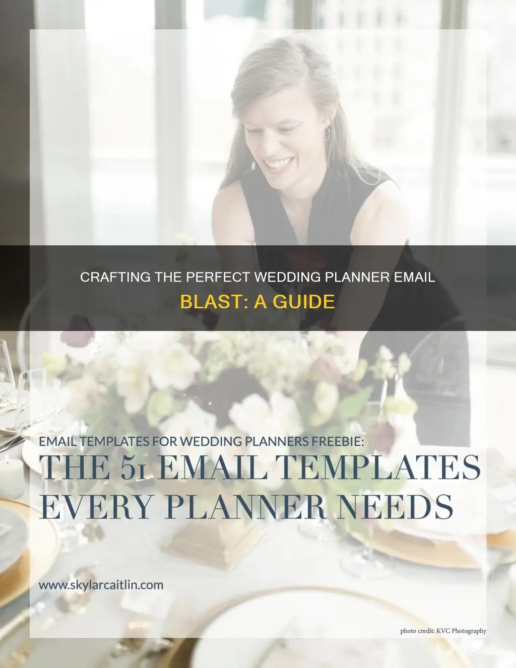 how to write a wedding planner email blast