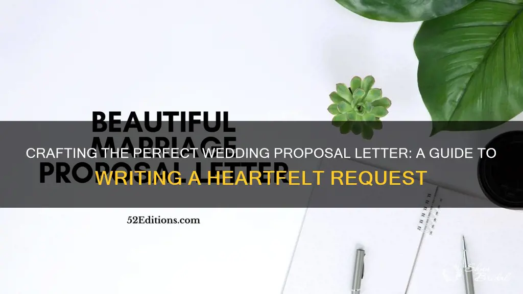 how to write a wedding proposal letter