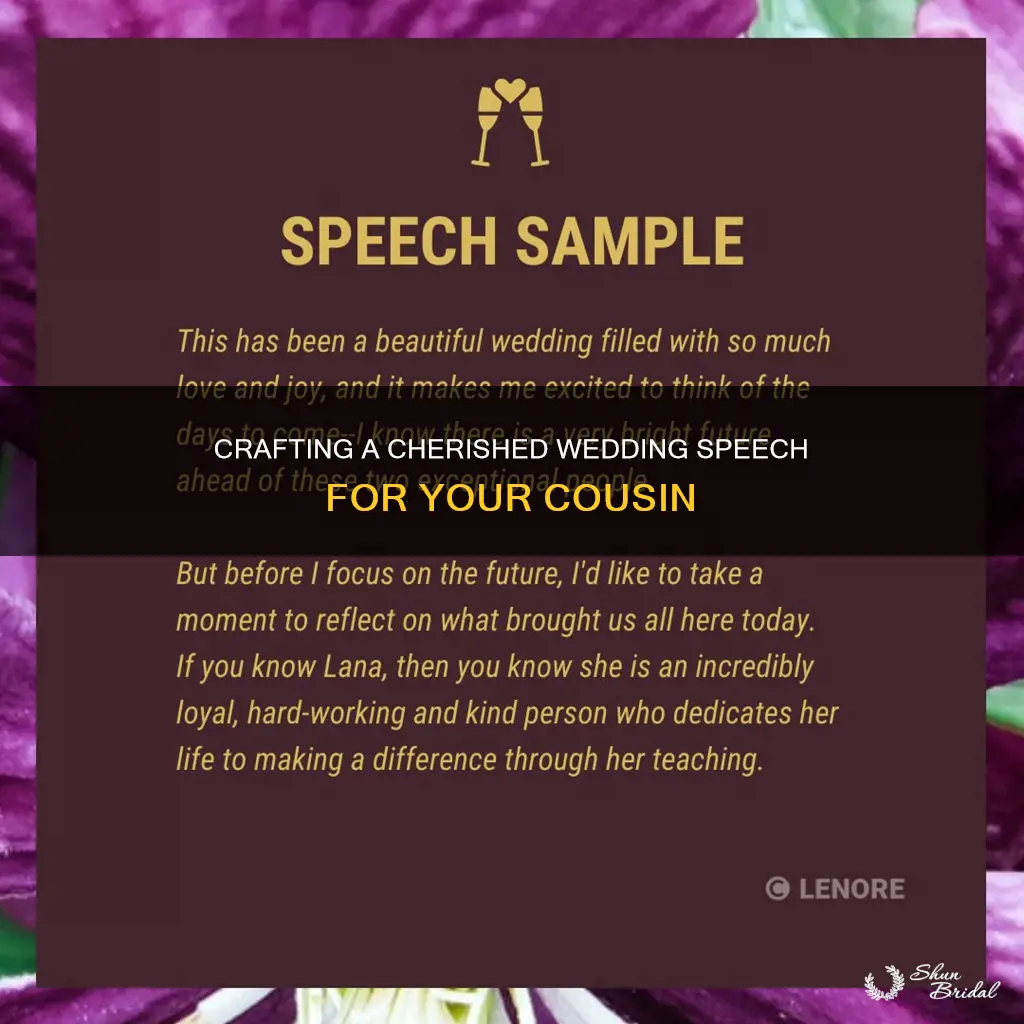 how to write a wedding speech for my cousin