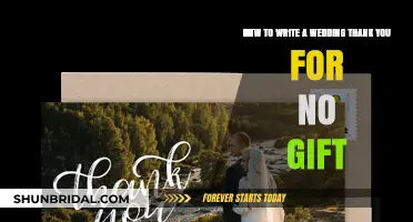 Thoughtful Ways to Write a Wedding Thank You for No Gift