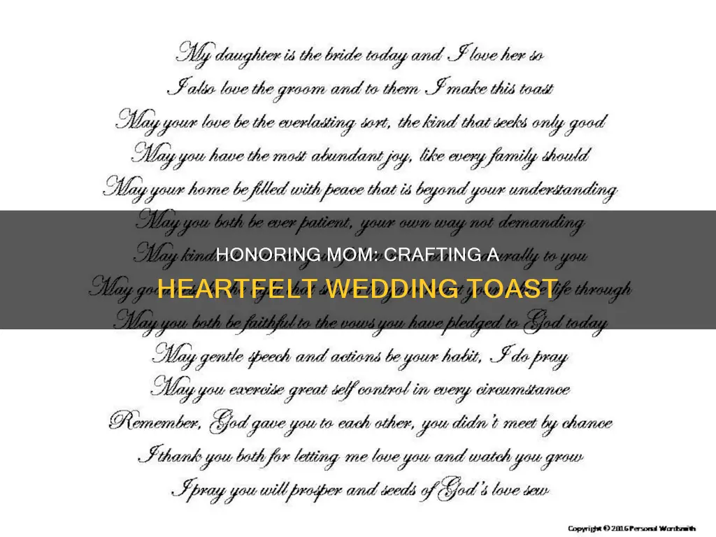 how to write a wedding toast for your mom