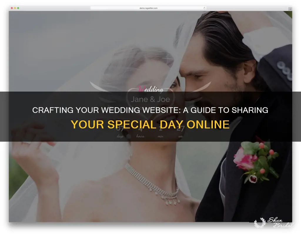 how to write a wedding website