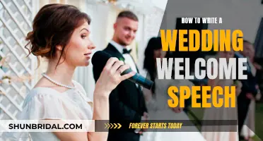 Crafting the Perfect Wedding Welcome Speech: A Guide