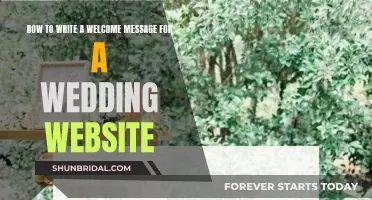 Crafting the Perfect Wedding Website Welcome Message: A Guide