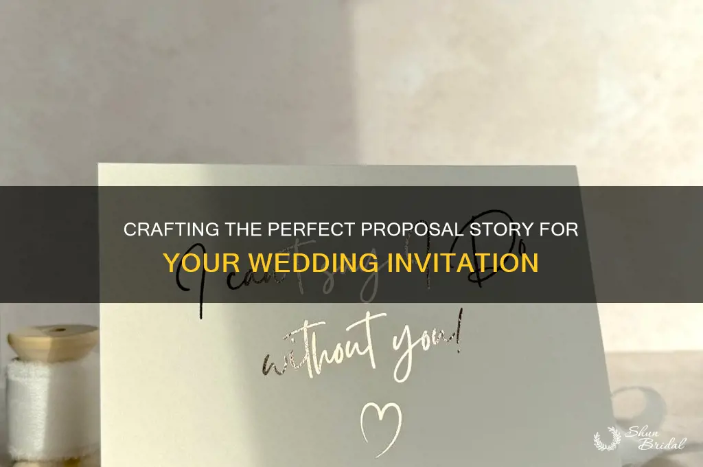 how to write about the proposal in wedding card