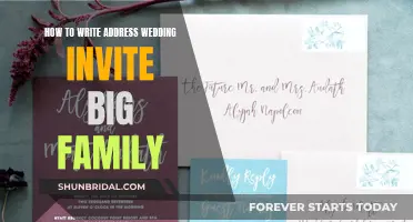 Addressing Wedding Invites to Big Families: A Guide to Getting it Right