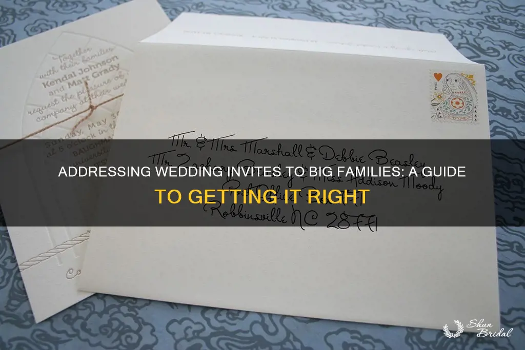 how to write address wedding invite big family