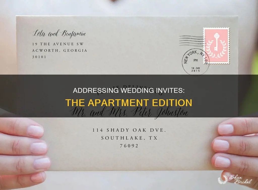 how to write address with apartment on envelope wedding